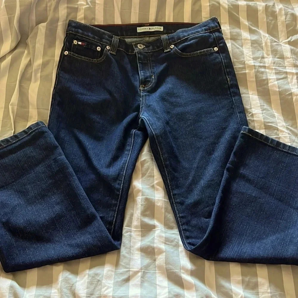 Tommy Hilfiger Women's Straight Leg Jeans - Dark Blue